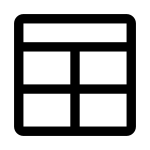 Table Split SVG Icon